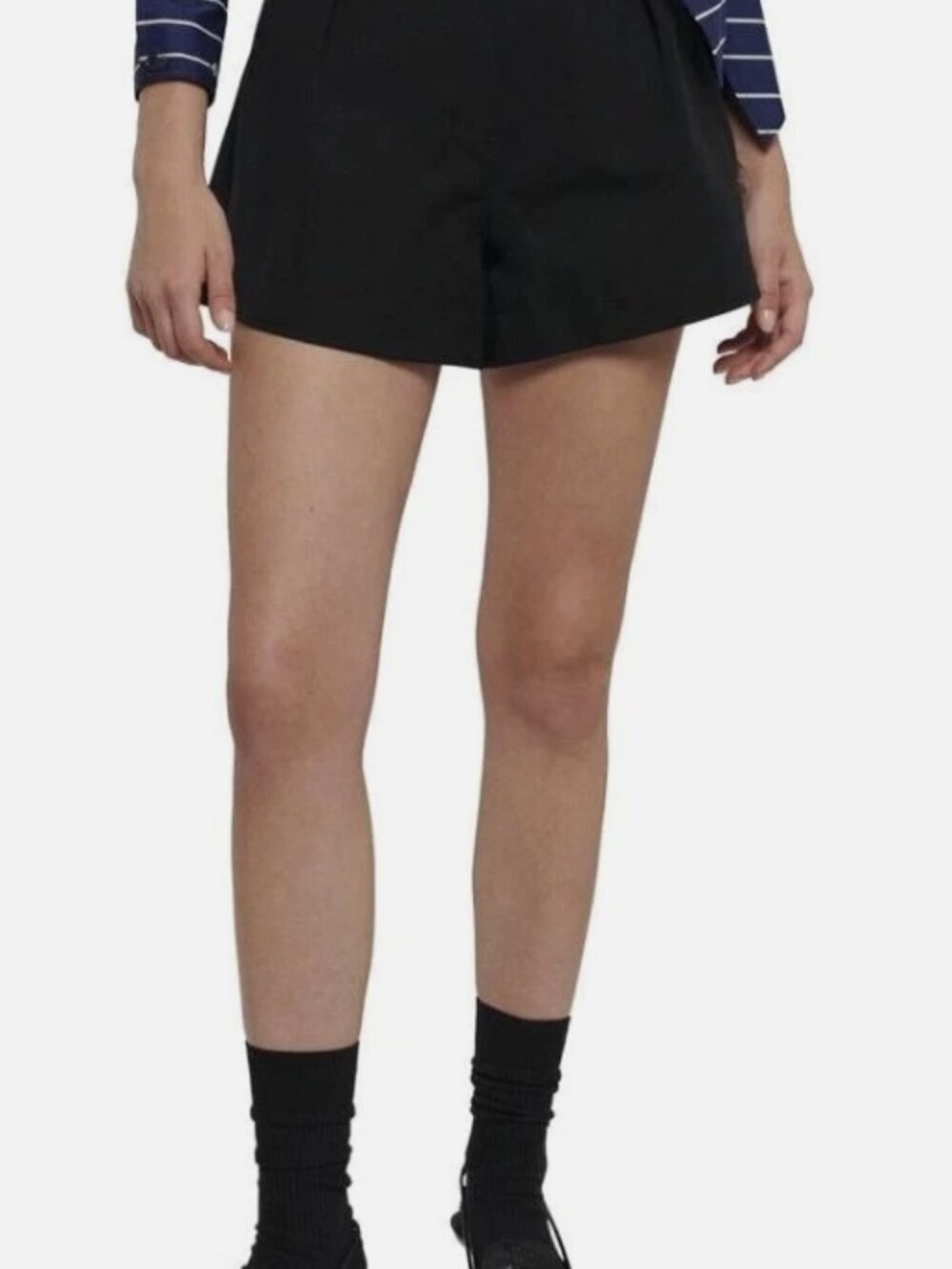 $325 NWT Derek Lam Black Mika Snap High Waisted Shorts-Size 20